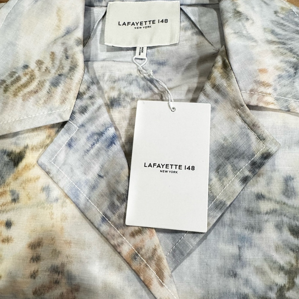 Lafayette 148 New York Fern Print Straight Jacket